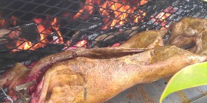 recette de mechoui et cuisson à la broche au feu de bois
